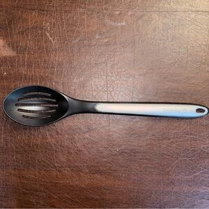 Calphalon Black and Silver Slotted Spoon